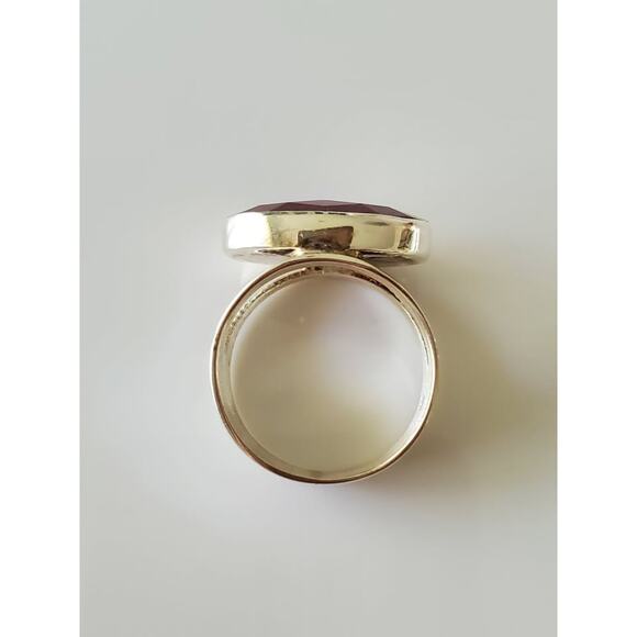 Sterling Silver East West Ruby Ring - Picture 5 of 6